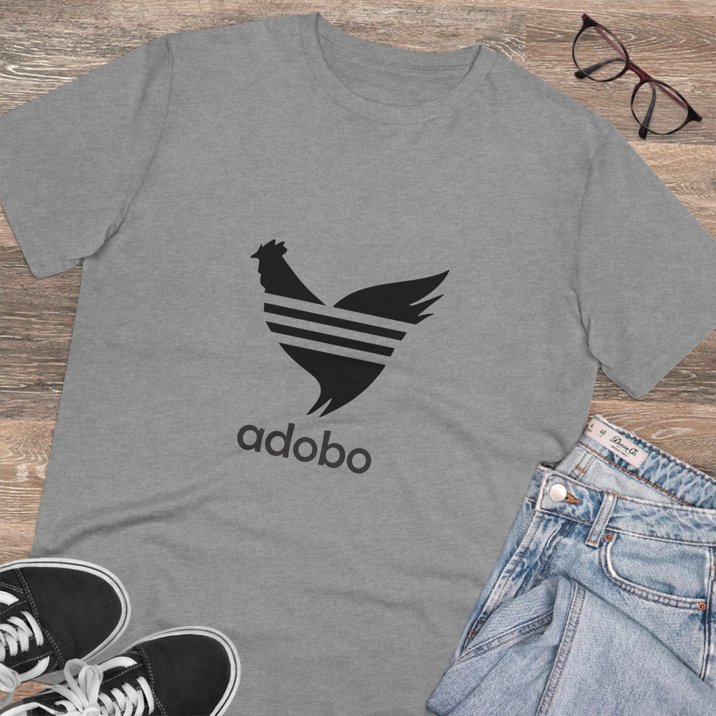 Adobo Logo (white) Organic Unisex Classic T-Shirt PT1006
