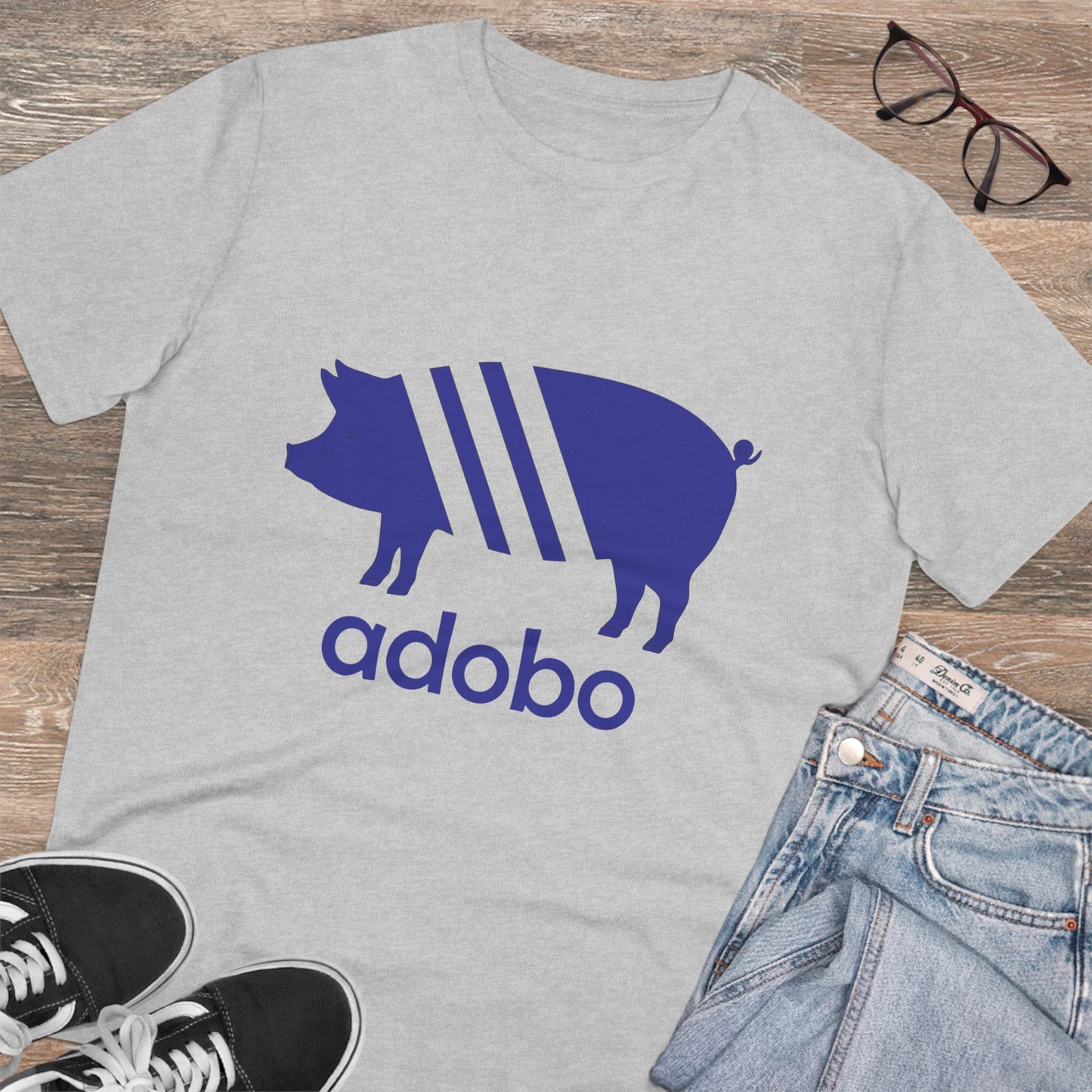 Adobo Pork (in Blue) Organic Unisex Classic T-Shirt PT1041