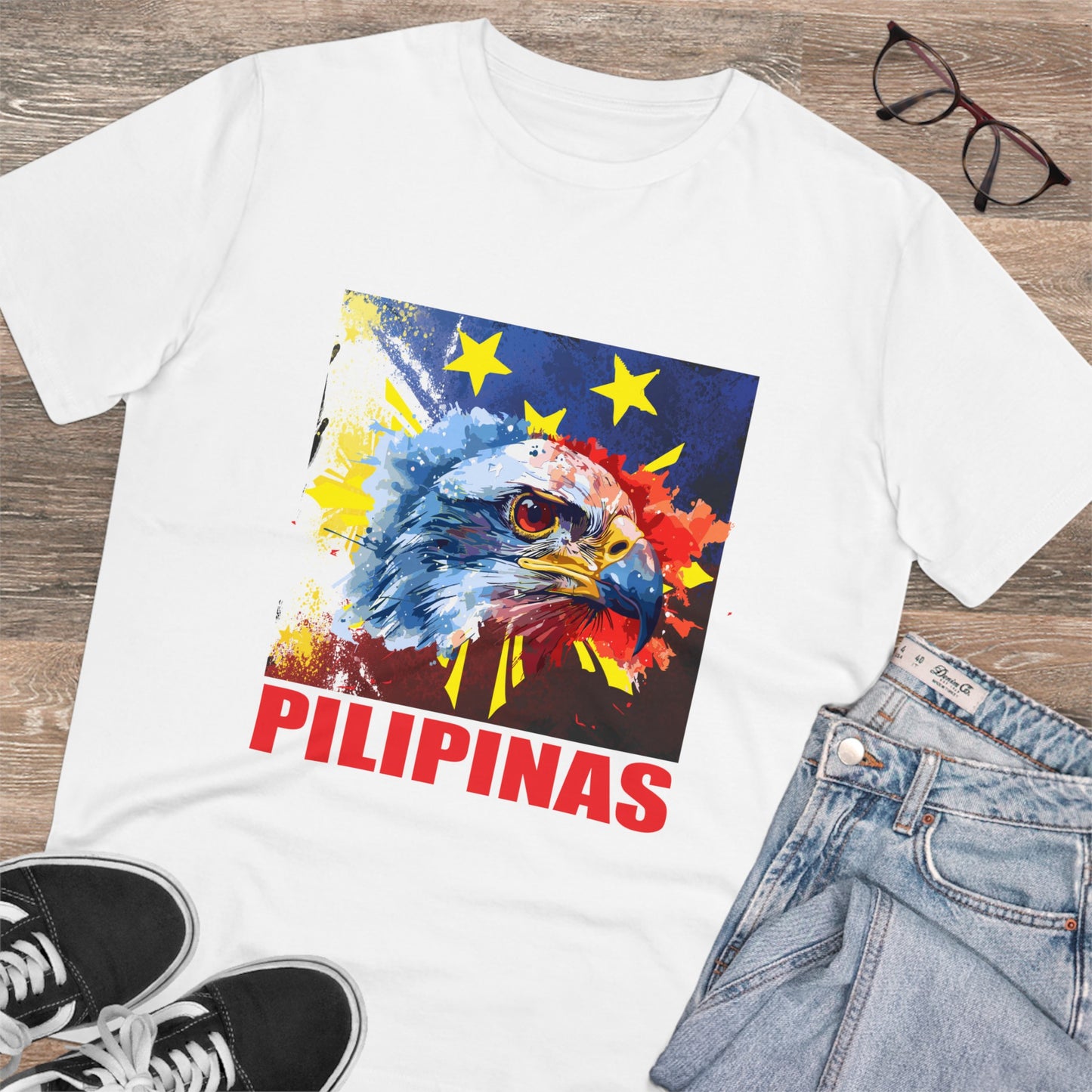 Filipino Flag Eagle 1 - Organic Unisex Classic T-Shirt PT 1042