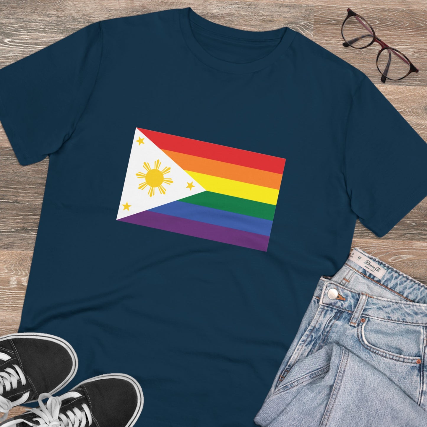 Pride/Philippines Flag Organic Unisex Classic T-Shirt PT1010