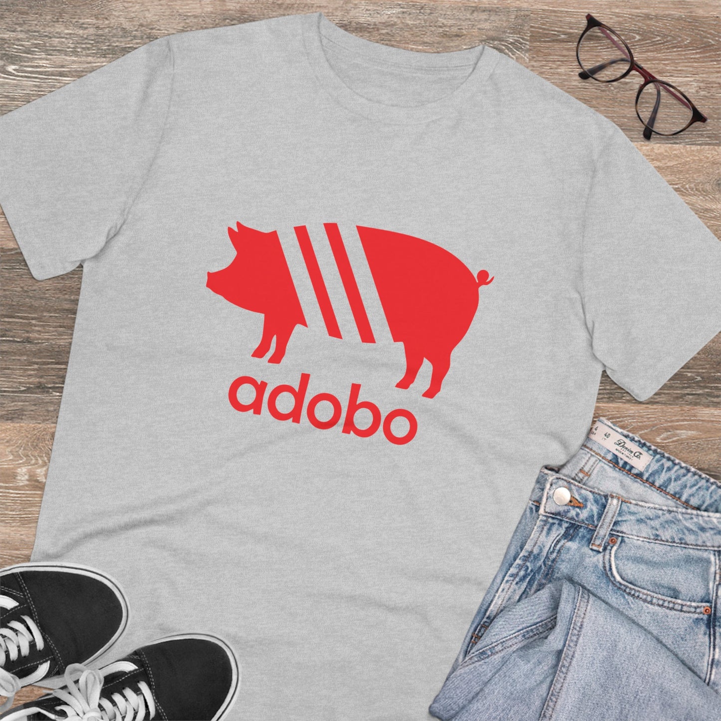Adobo Pork (in Red) Organic Unisex Classic T-Shirt PT1040