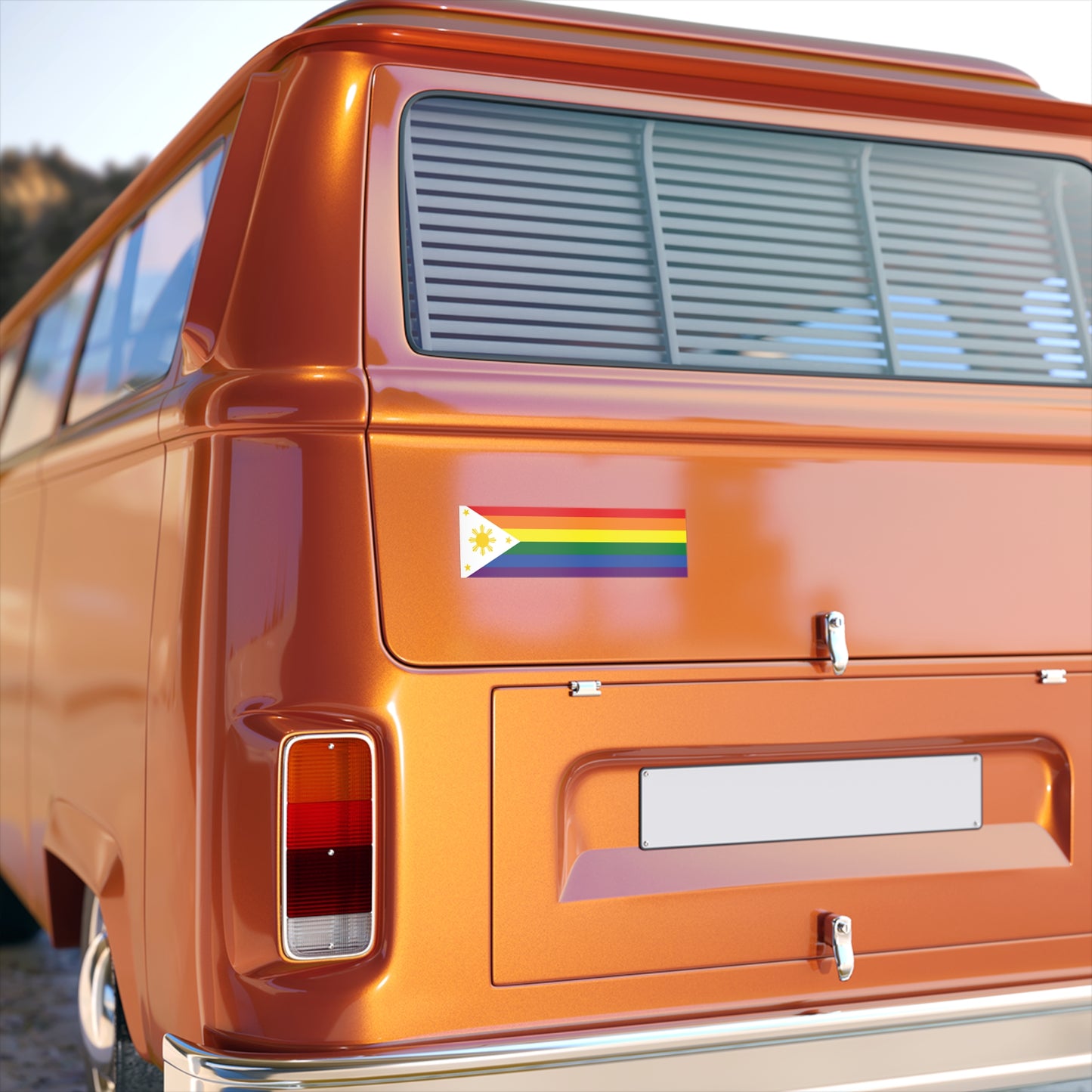 Filipino Pride Flag -Bumper Stickers Pt 5006