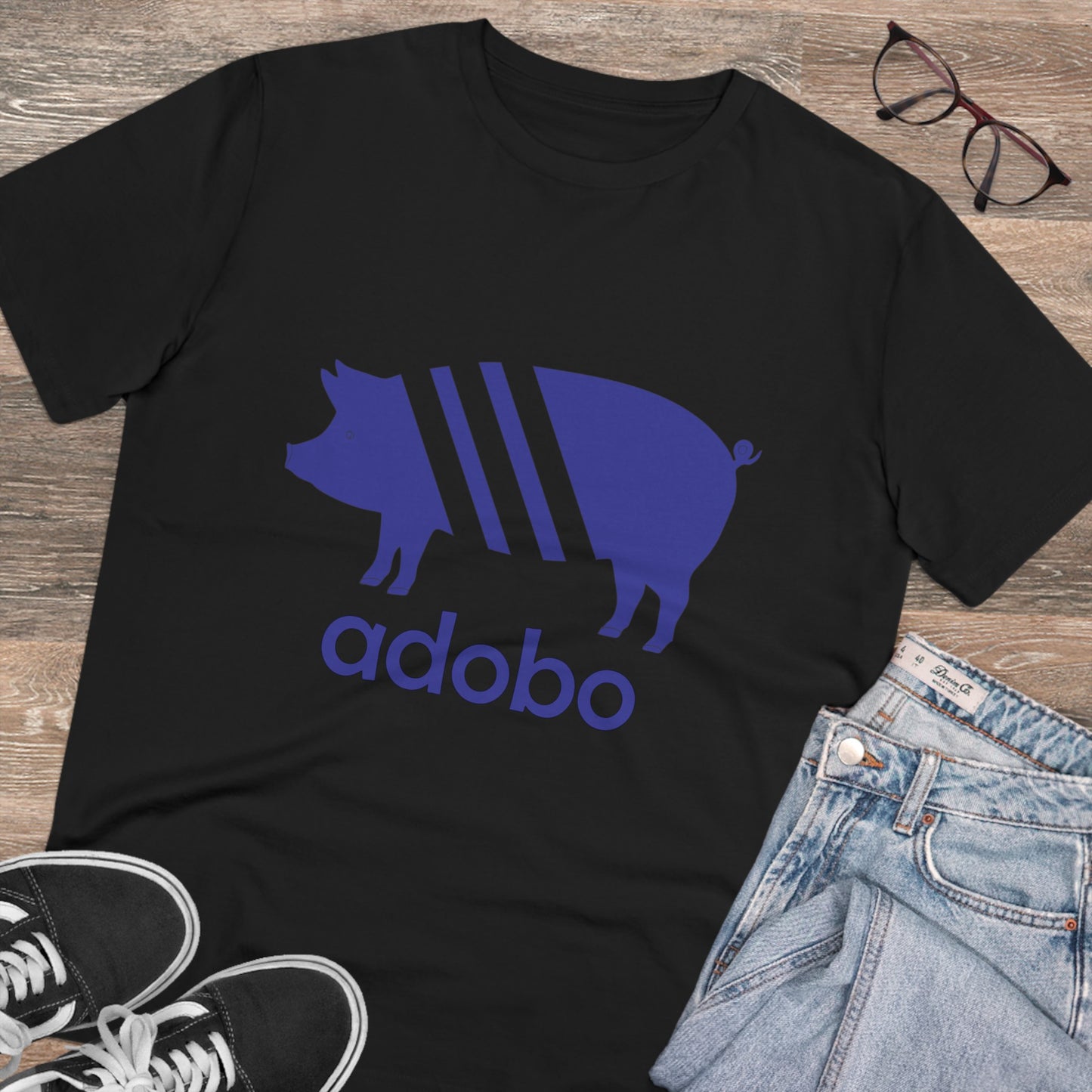 Adobo Pork (in Blue) Organic Unisex Classic T-Shirt PT1041