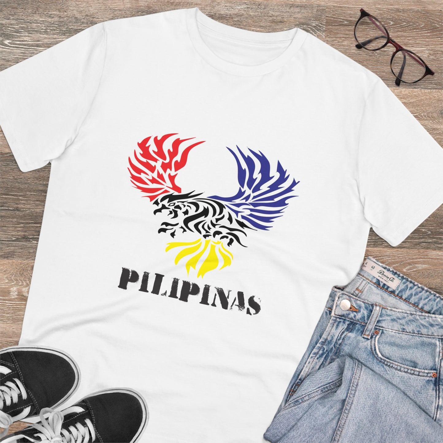 Filipino Flag Eagle 2 - Organic Unisex Classic T-Shirt PT 1044