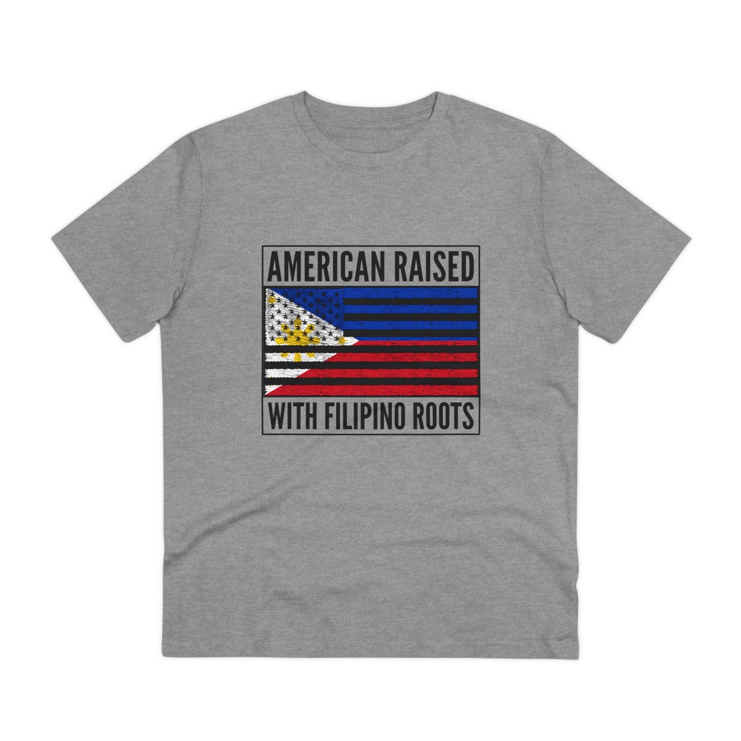 American Raised with Filipino Roots Flag - Organic Unisex Classic T-Shirt PT 1027