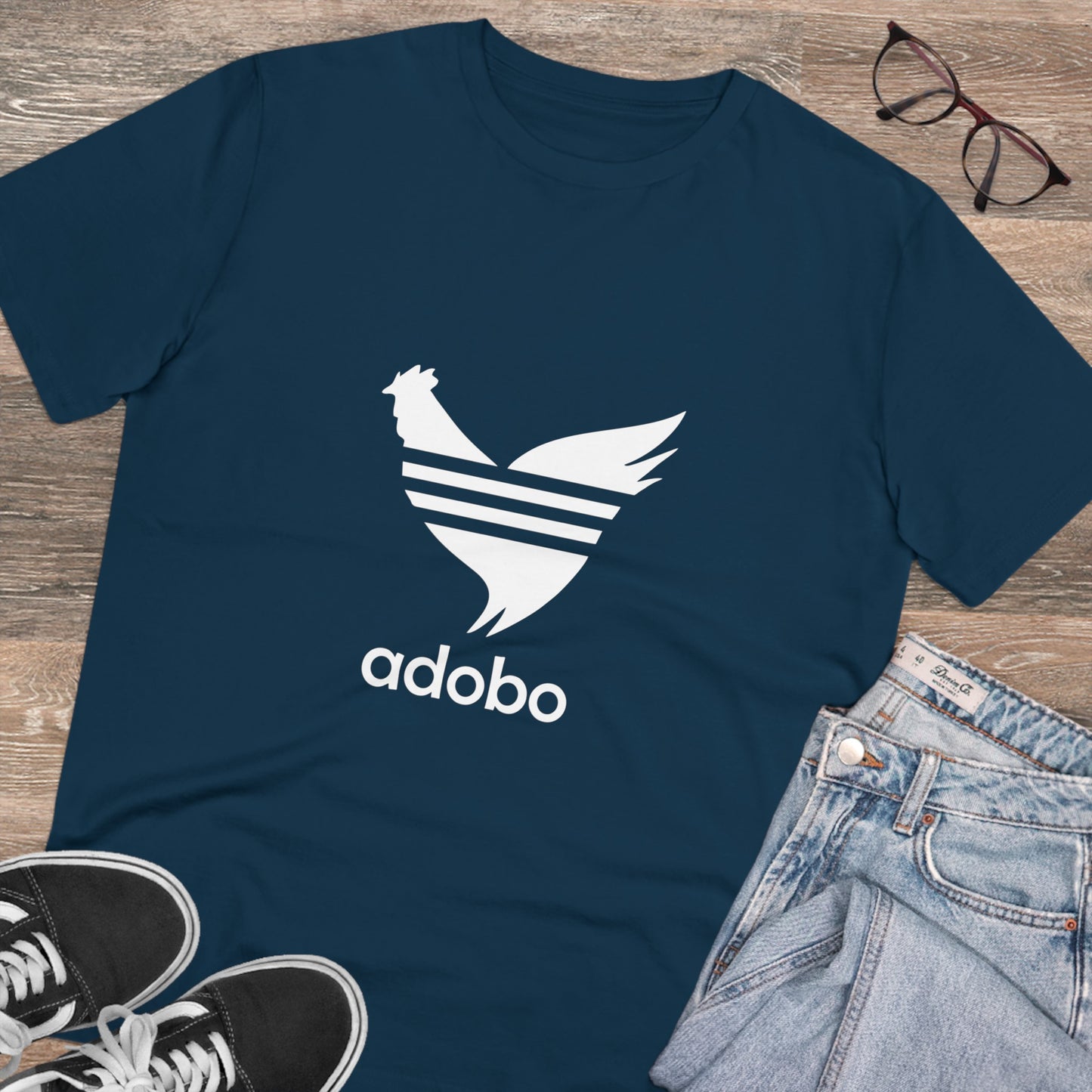 Adobo Logo (white) Organic Unisex Classic T-Shirt PT1006
