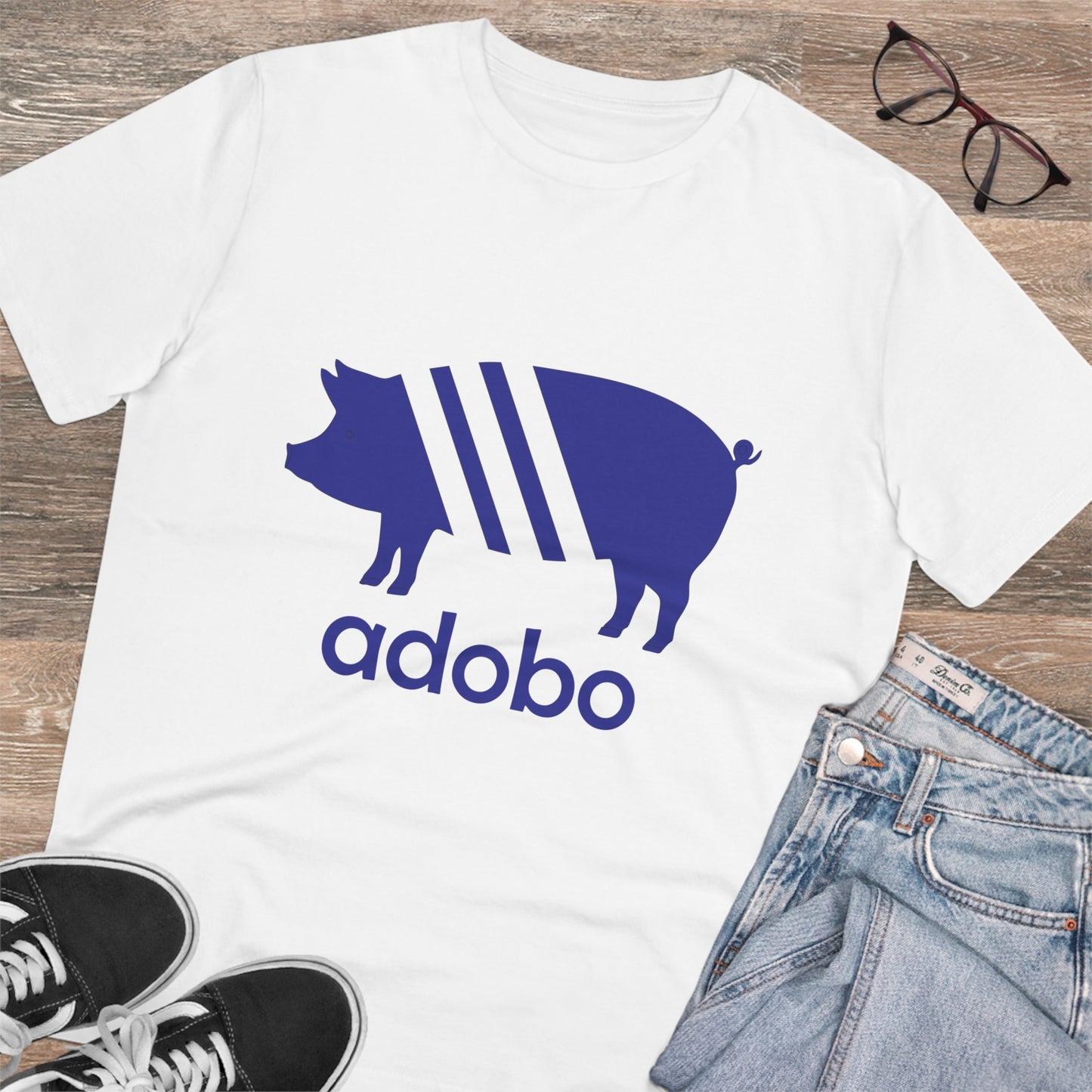 Adobo Pork (in Blue) Organic Unisex Classic T-Shirt PT1041