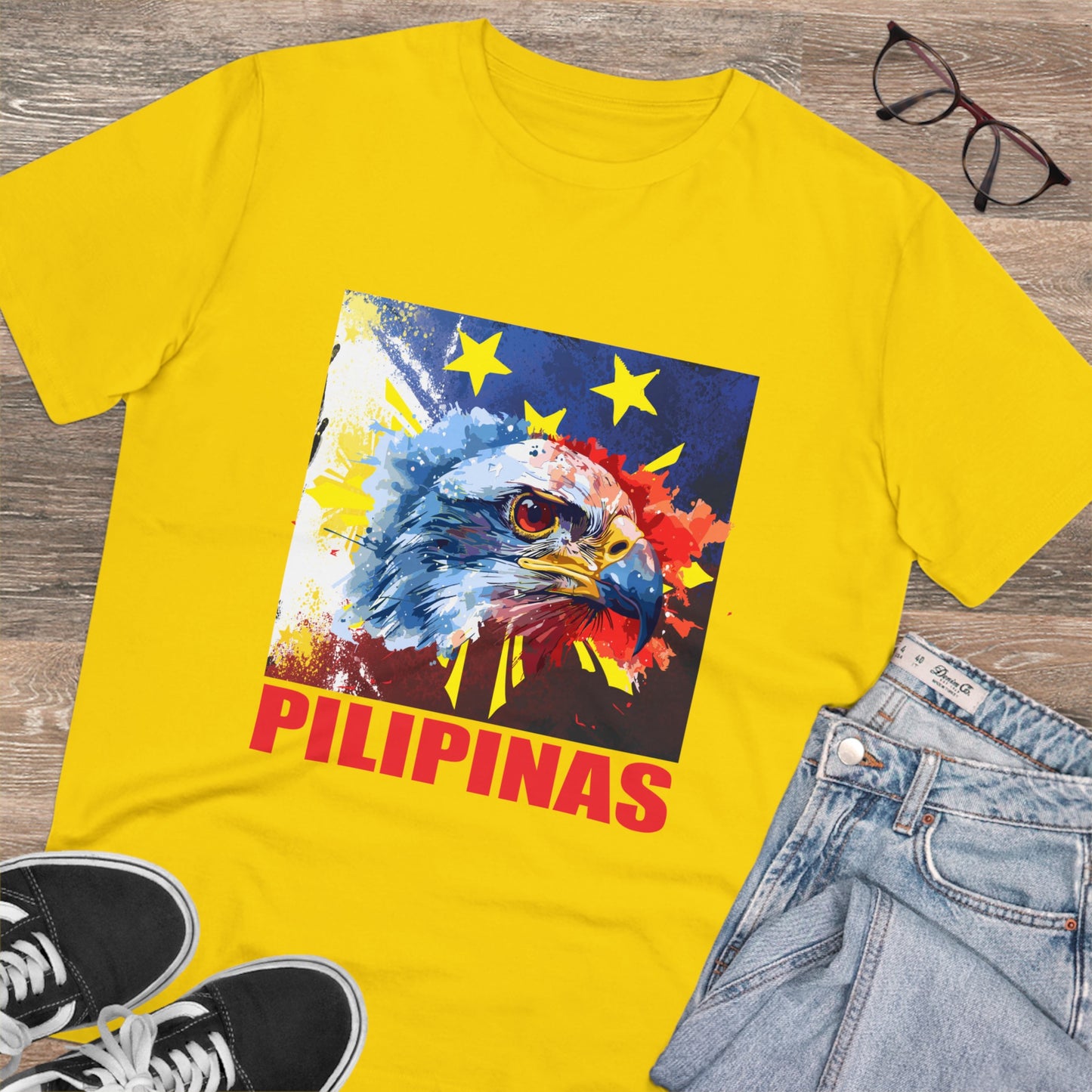 Filipino Flag Eagle 1 - Organic Unisex Classic T-Shirt PT 1042