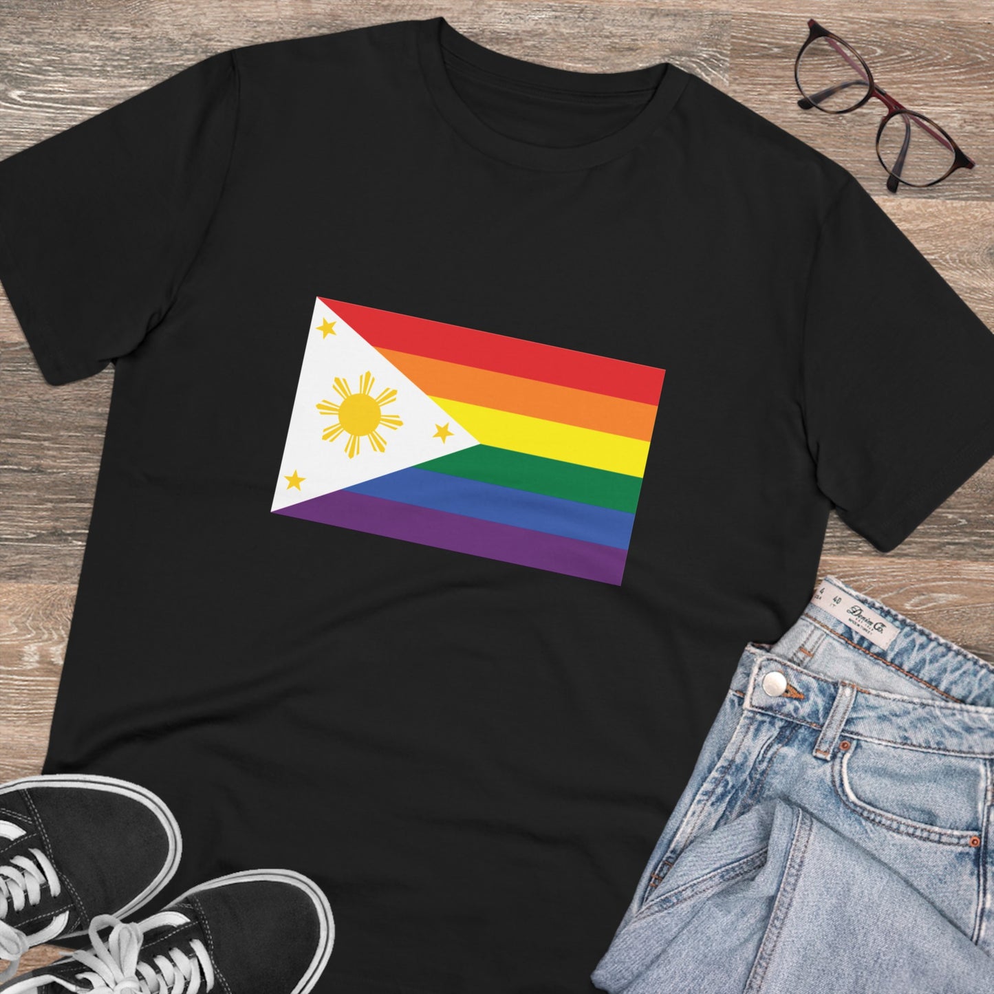 Pride/Philippines Flag Organic Unisex Classic T-Shirt PT1010