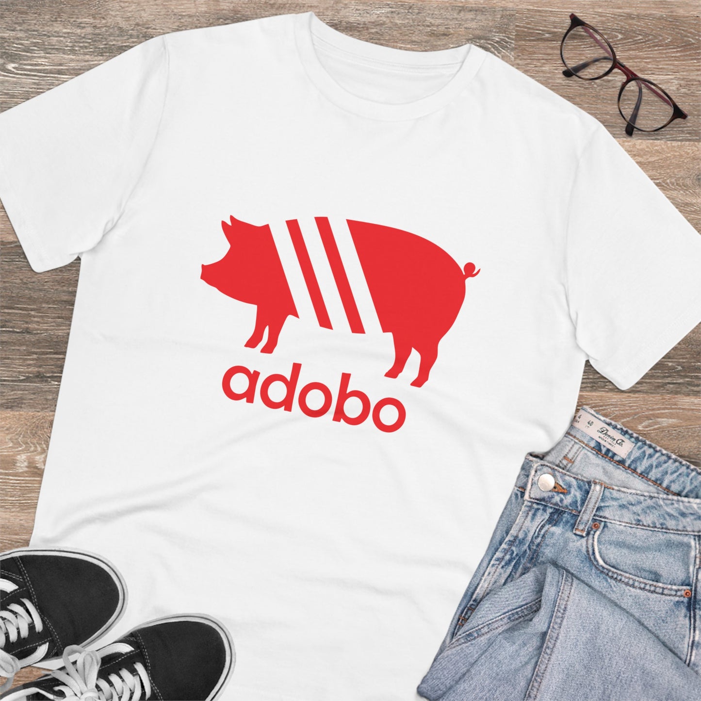 Adobo Pork (in Red) Organic Unisex Classic T-Shirt PT1040