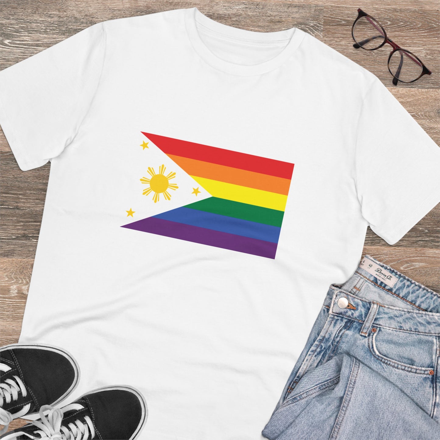 Pride/Philippines Flag Organic Unisex Classic T-Shirt PT1010