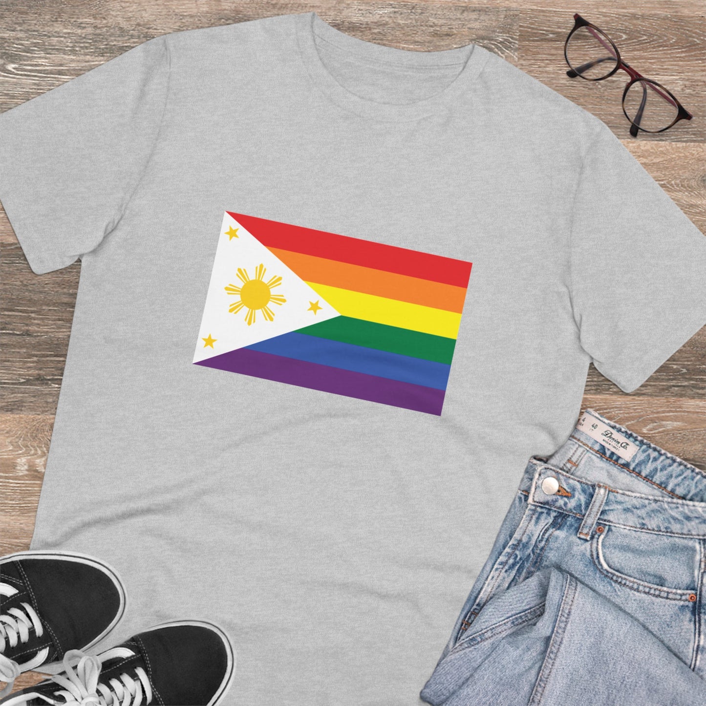 Pride/Philippines Flag Organic Unisex Classic T-Shirt PT1010