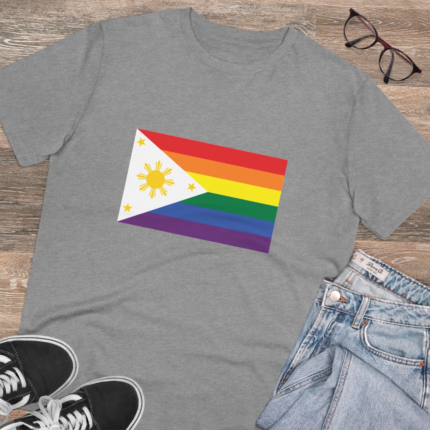 Pride/Philippines Flag Organic Unisex Classic T-Shirt PT1010