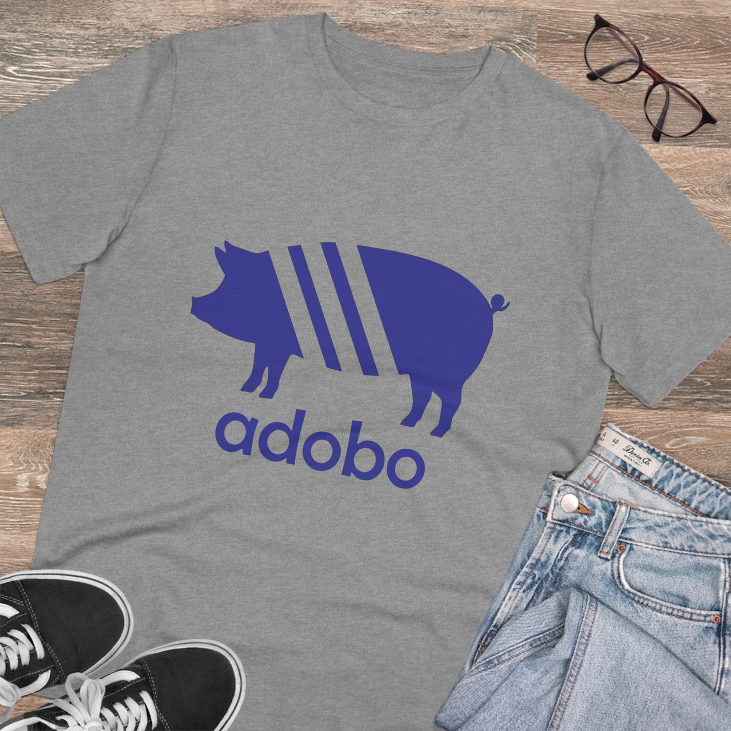 Adobo Pork (in Blue) Organic Unisex Classic T-Shirt PT1041
