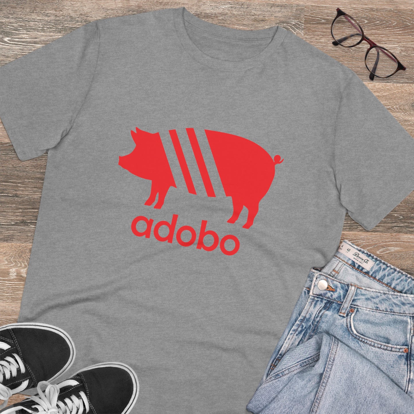 Adobo Pork (in Red) Organic Unisex Classic T-Shirt PT1040