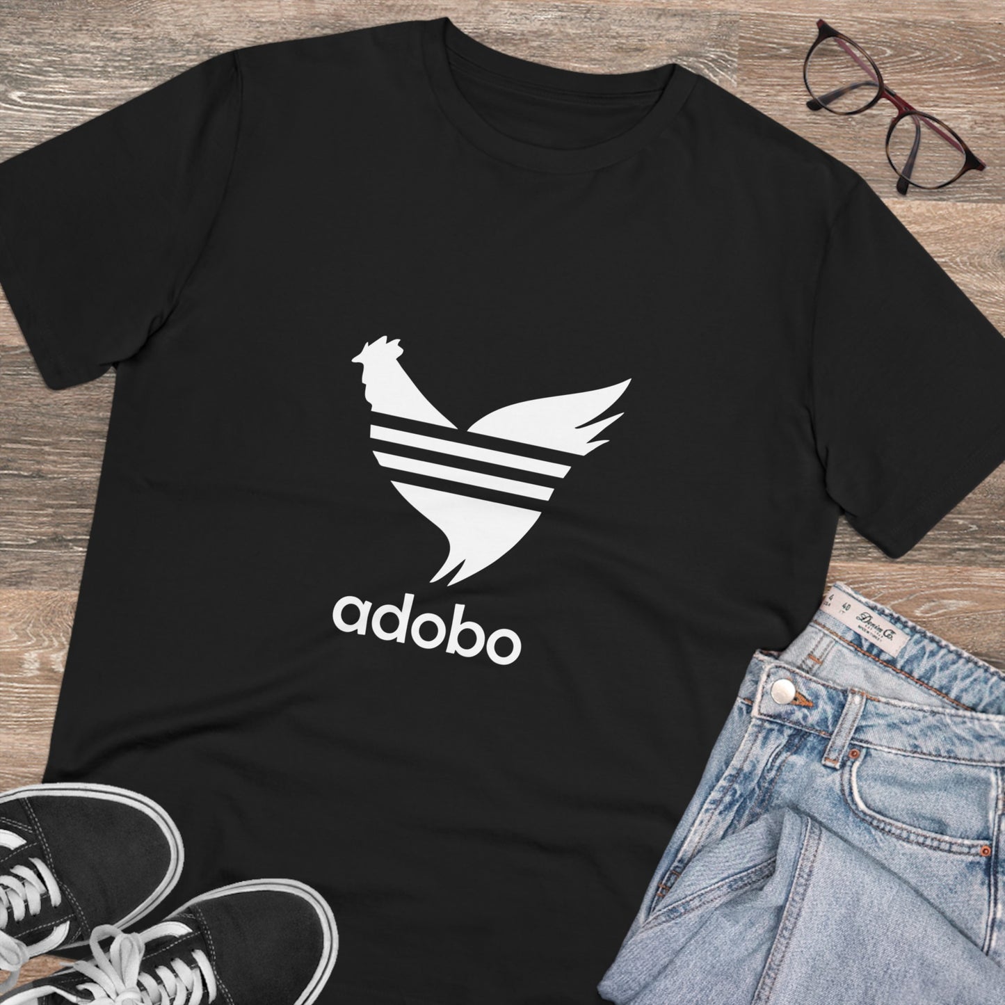 Adobo Logo (white) Organic Unisex Classic T-Shirt PT1006