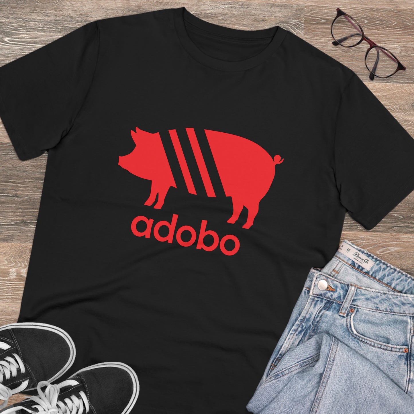 Adobo Pork (in Red) Organic Unisex Classic T-Shirt PT1040