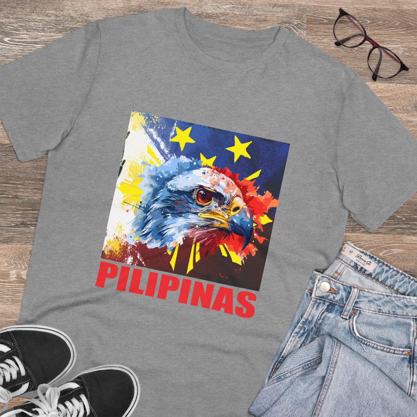 Filipino Flag Eagle 1 - Organic Unisex Classic T-Shirt PT 1042