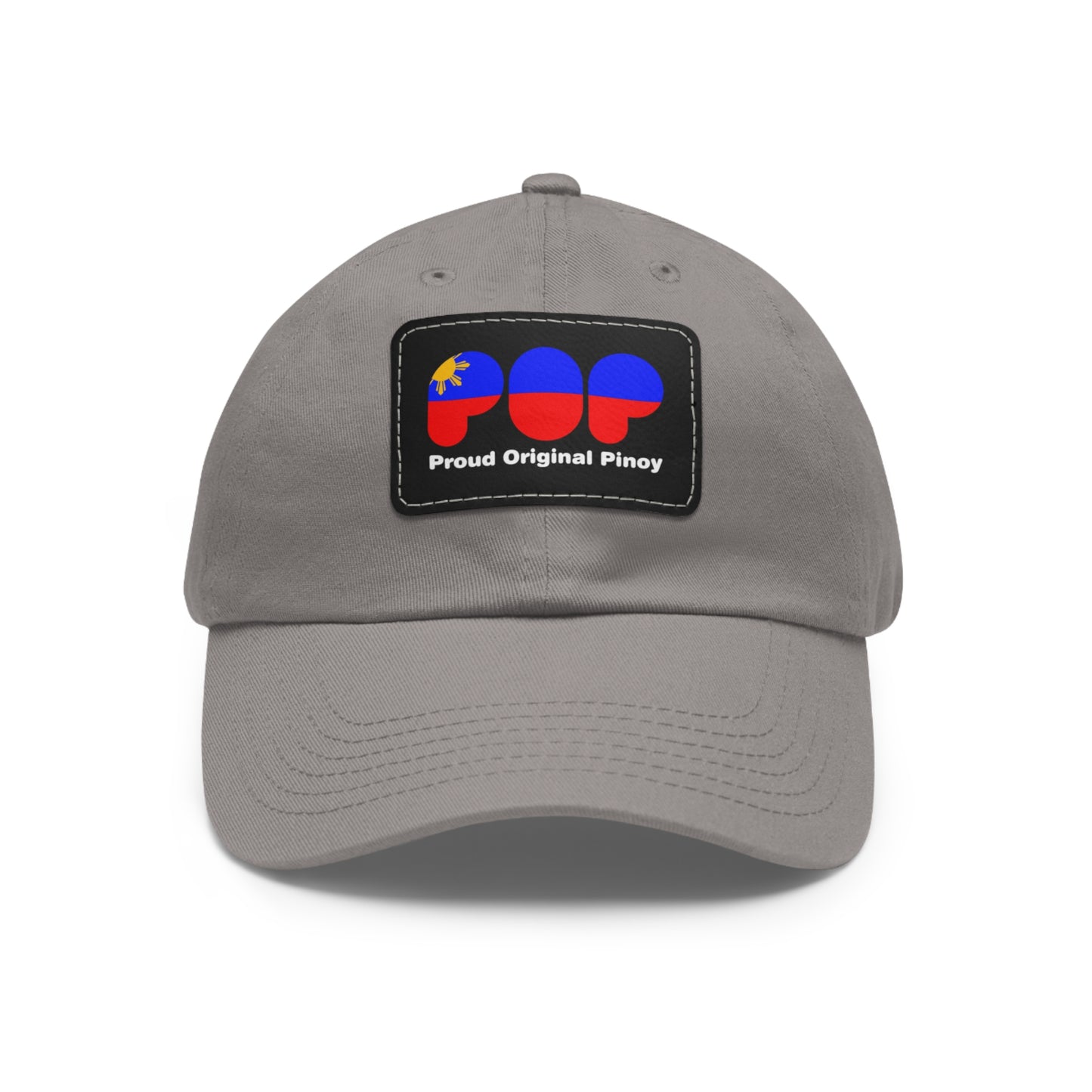 Dad Hat with Leather Patch (Rectangle)