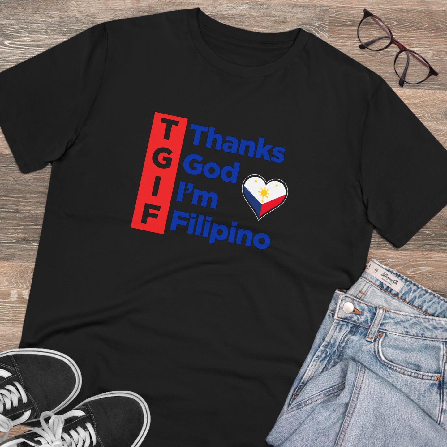 Thank God im Filipino - Organic T-shirt PT1046