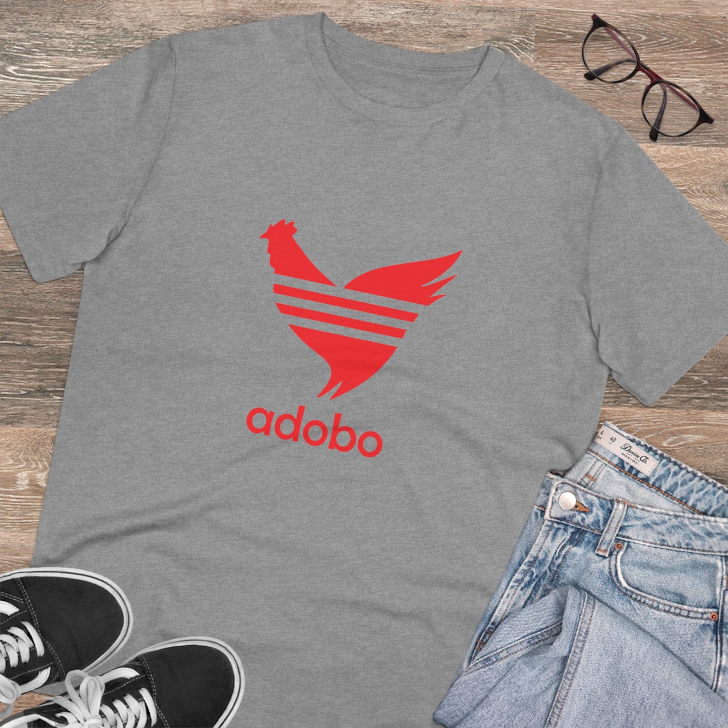 Adobo Logo (Red) Organic Unisex Classic T-Shirt PT1009