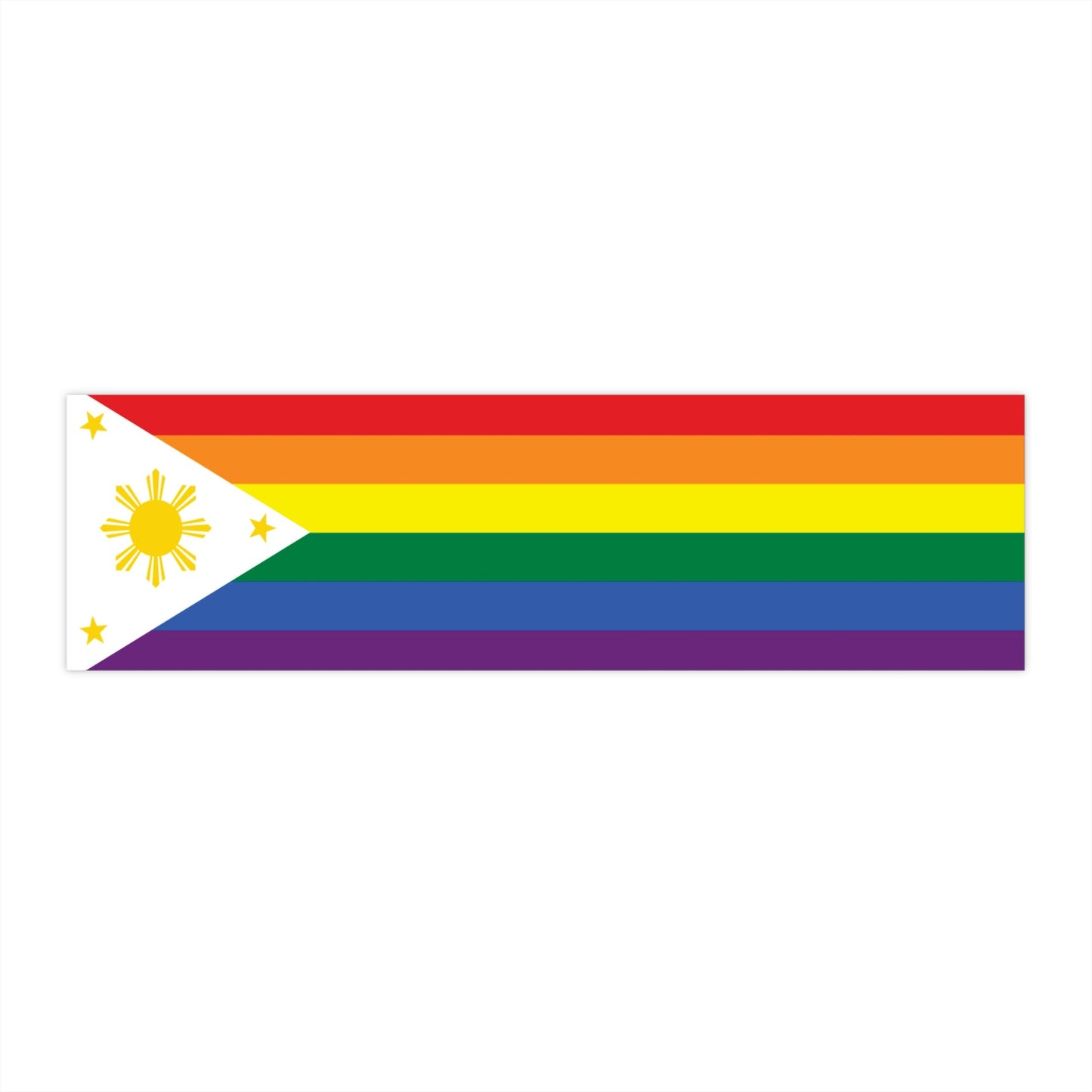 Filipino Pride Flag -Bumper Stickers Pt 5006