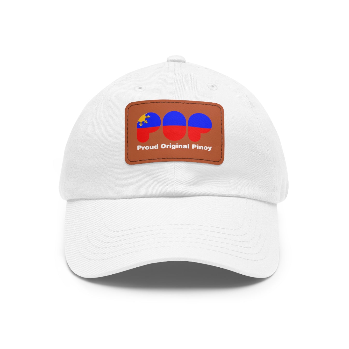 Dad Hat with Leather Patch (Rectangle)