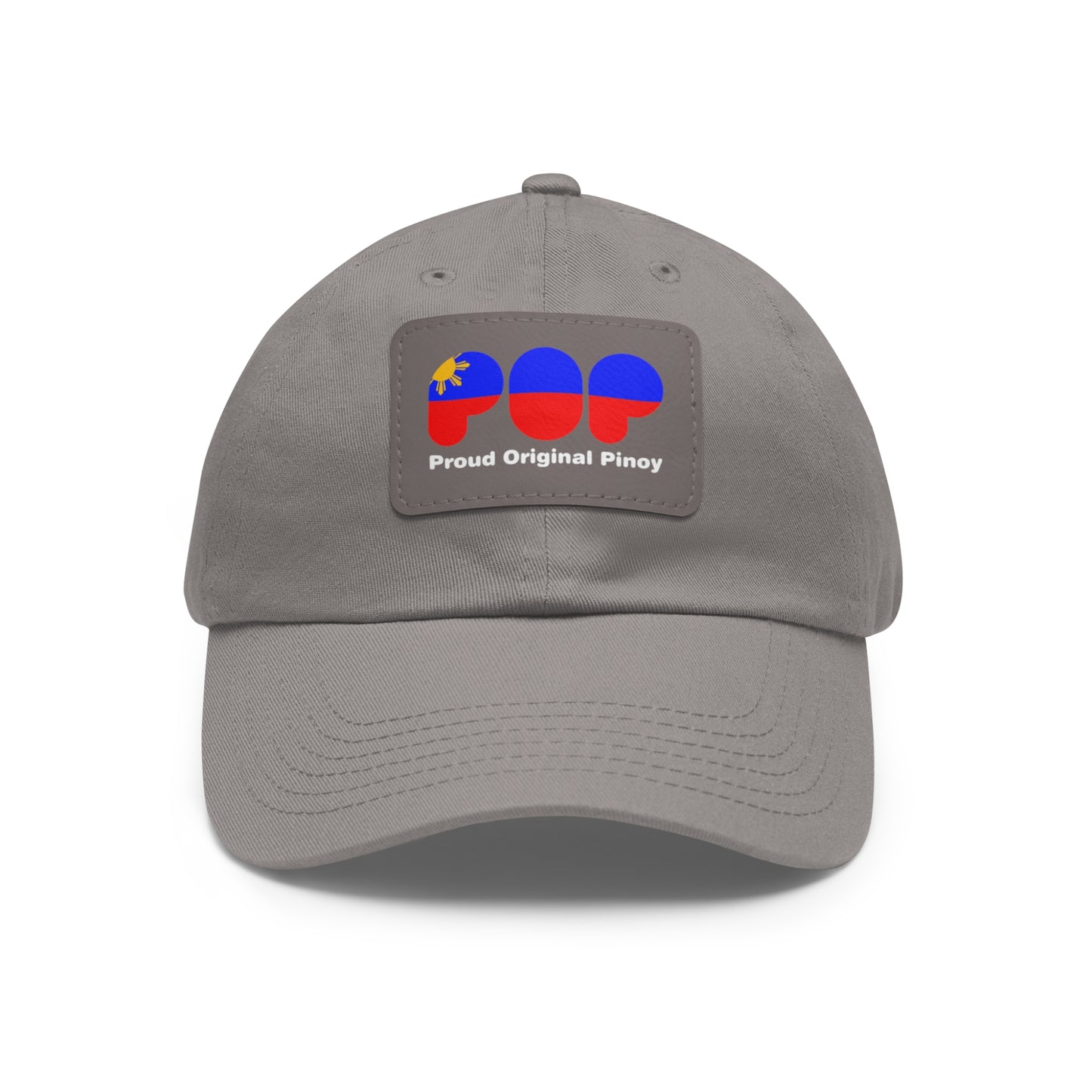 Dad Hat with Leather Patch (Rectangle)