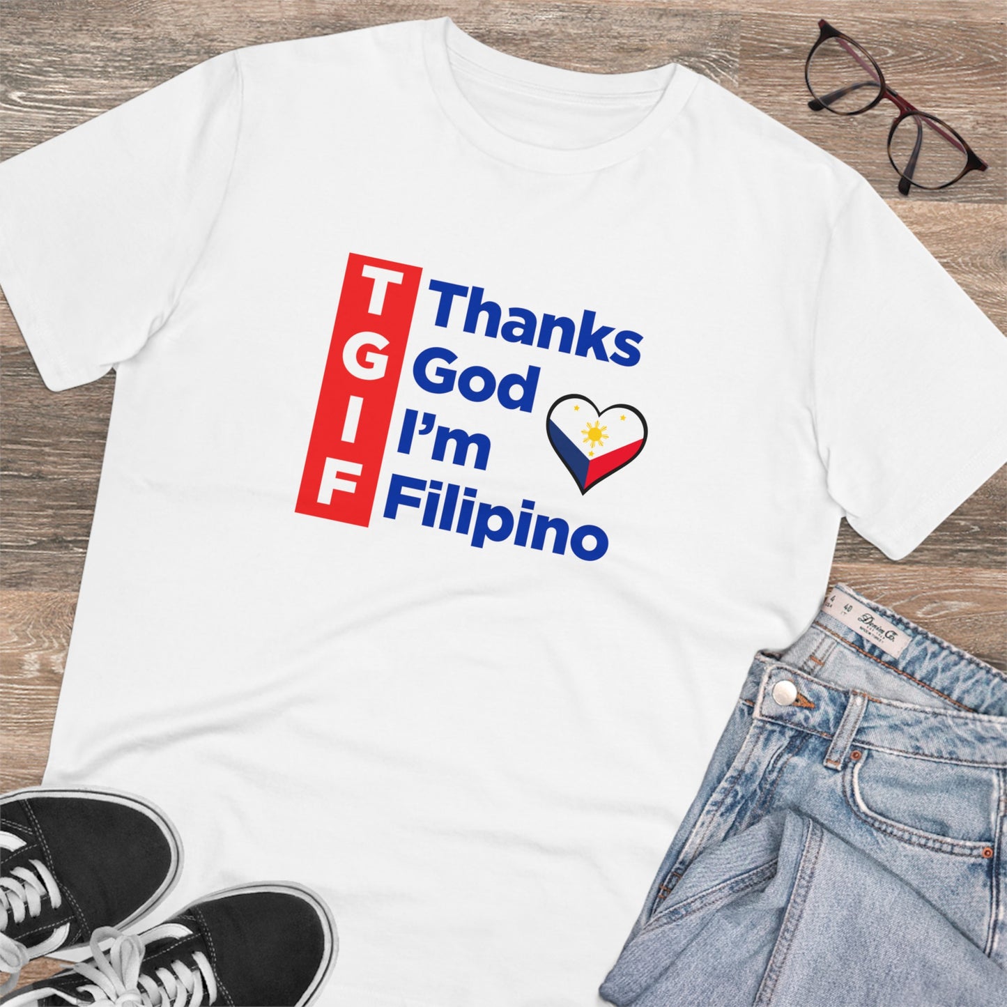 Thank God im Filipino - Organic T-shirt PT1046