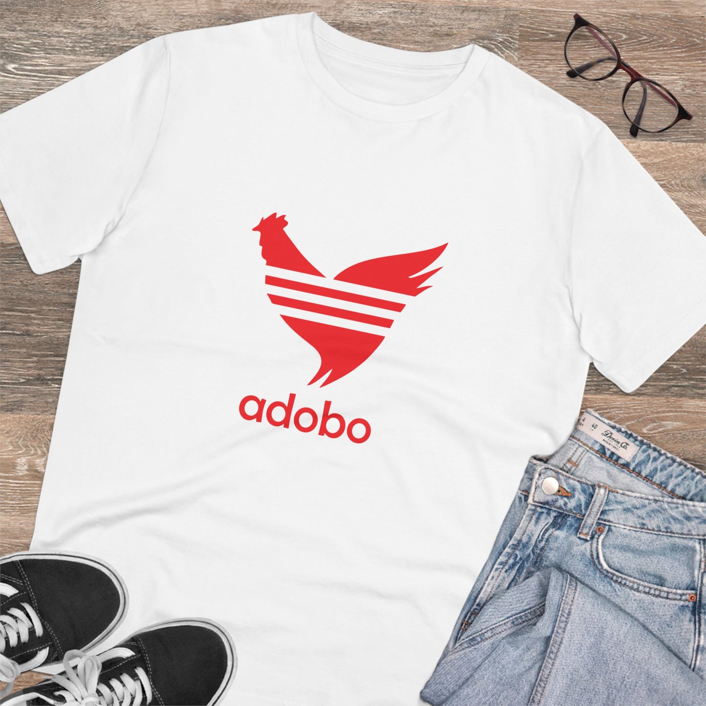 Adobo Logo (Red) Organic Unisex Classic T-Shirt PT1009