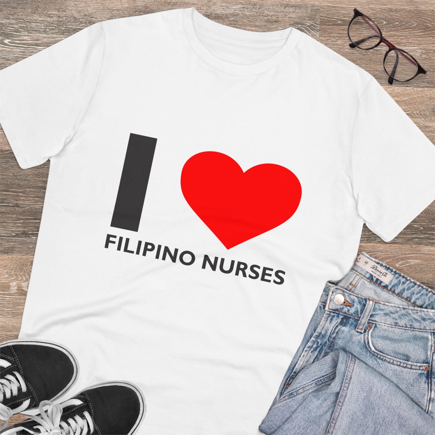 I Love Filipino Nurses- Organic T-shirt PT1038