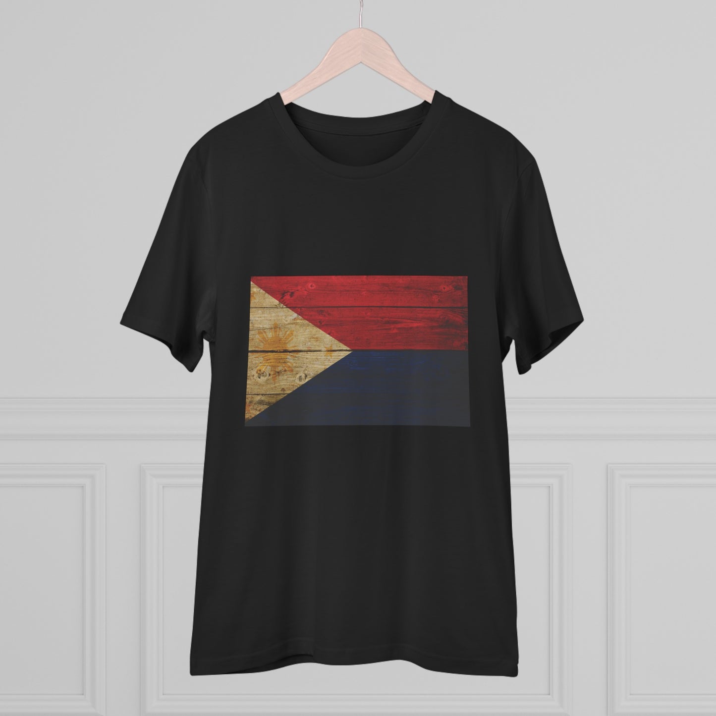 Philippines FLAGS - Wooden Texture - Organic Unisex Classic T-Shirt PT1014