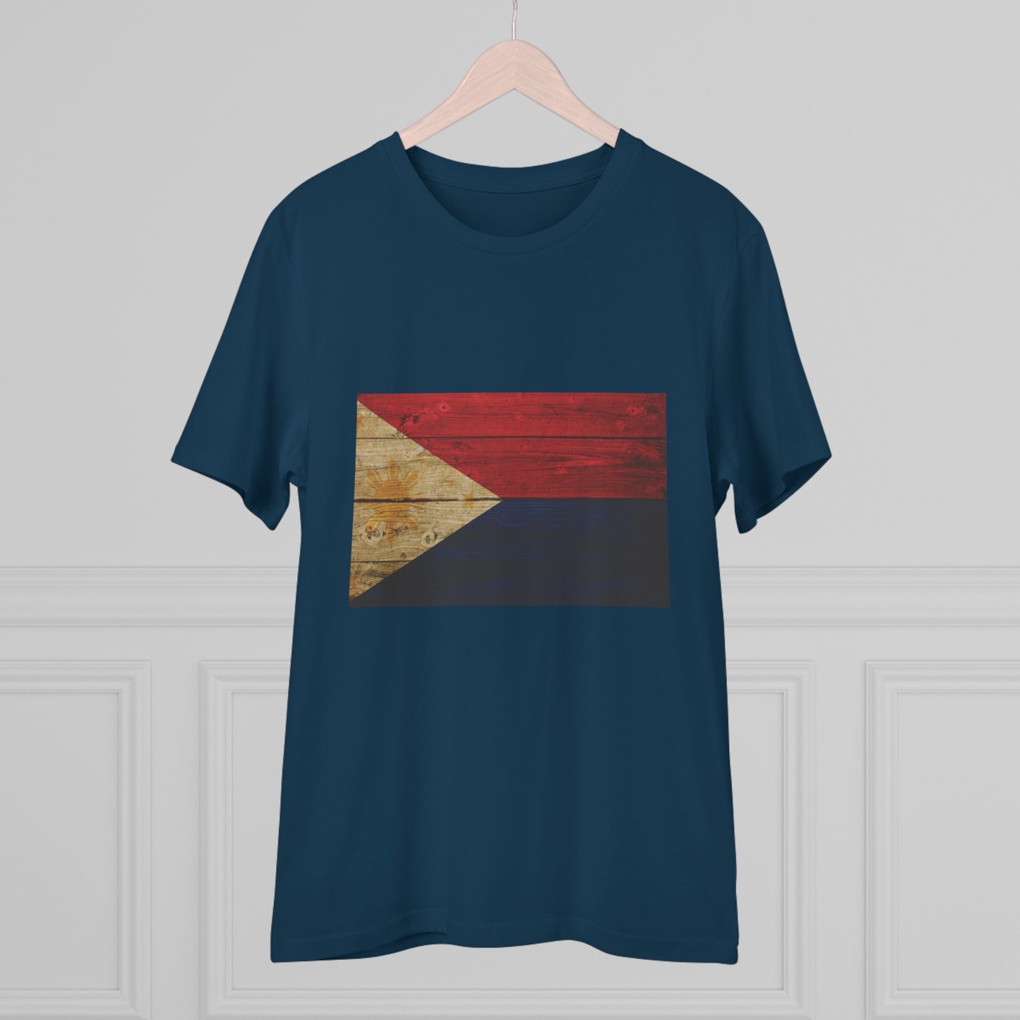 Philippines FLAGS - Wooden Texture - Organic Unisex Classic T-Shirt PT1014