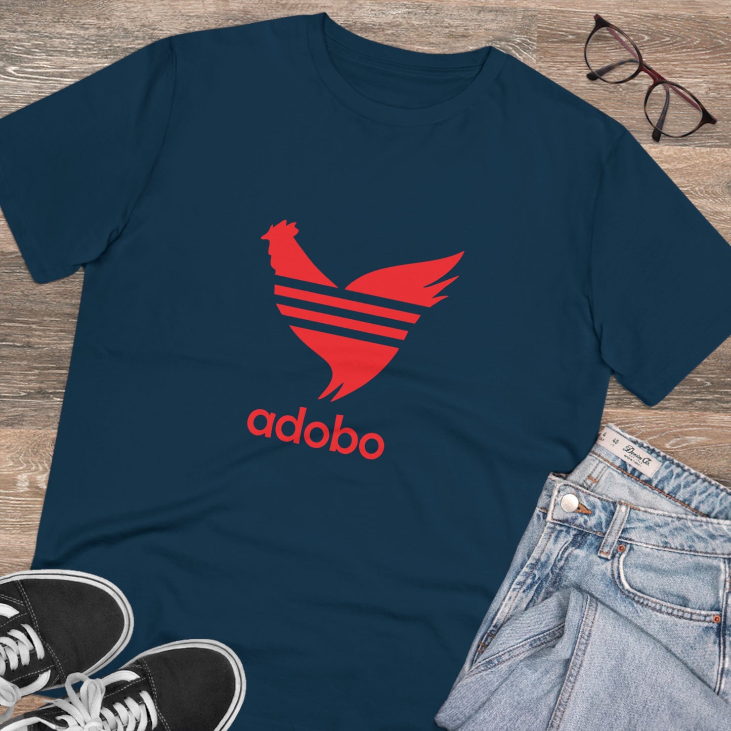 Adobo Logo (Red) Organic Unisex Classic T-Shirt PT1009