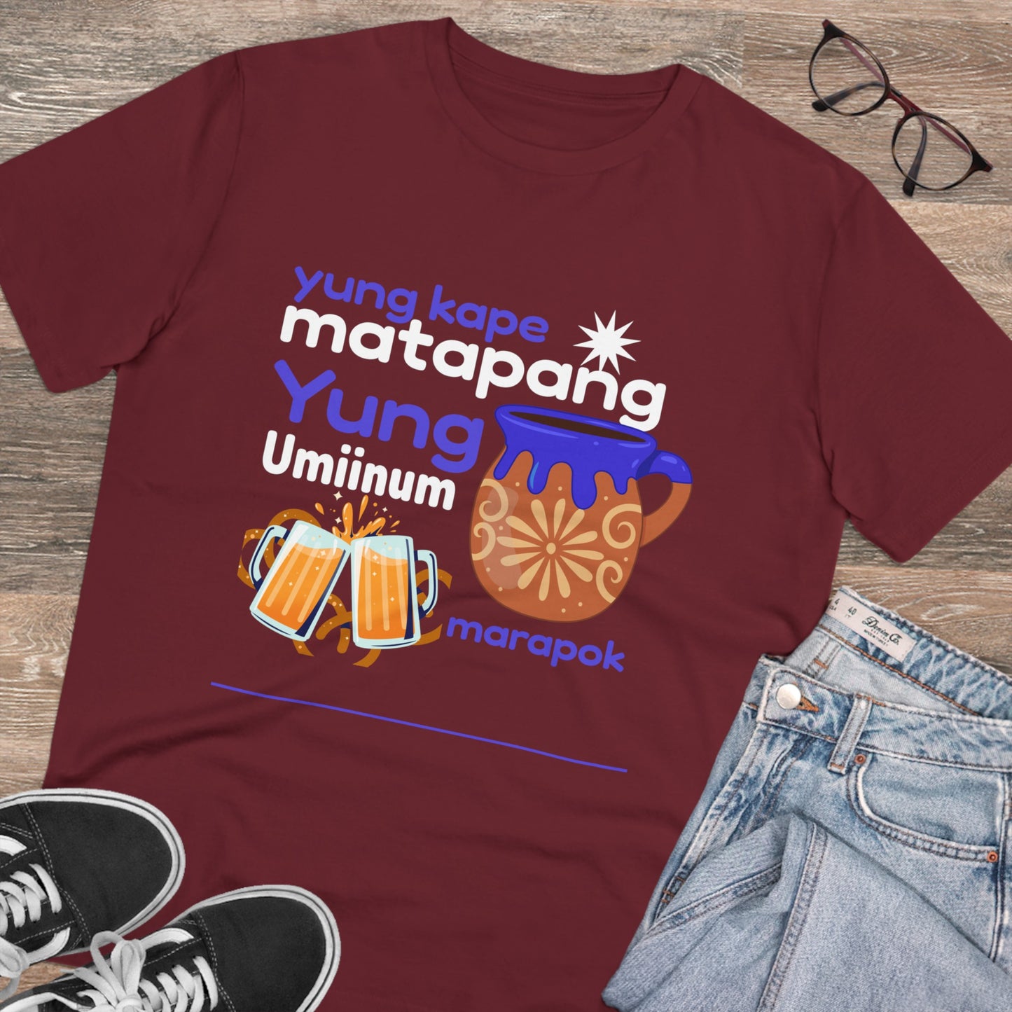 yung kape matapang yung umiinom marupok -Organic T-shirt PT 1065