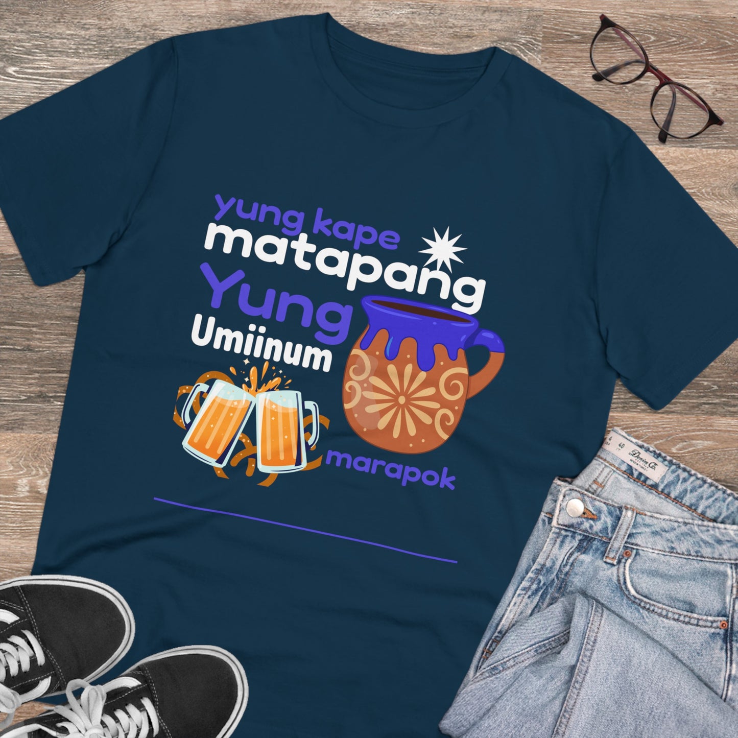 yung kape matapang yung umiinom marupok -Organic T-shirt PT 1065