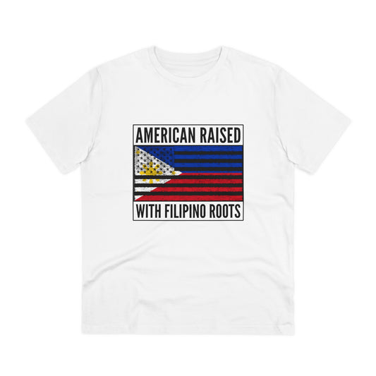 American Raised with Filipino Roots Flag - Organic Unisex Classic T-Shirt PT 1027