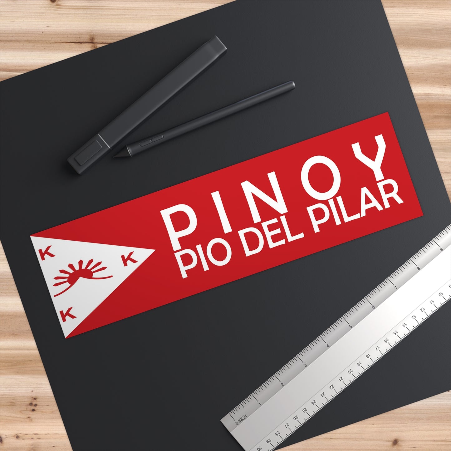 Pio Del Pilar Flag -Bumper Stickers Pt 5007