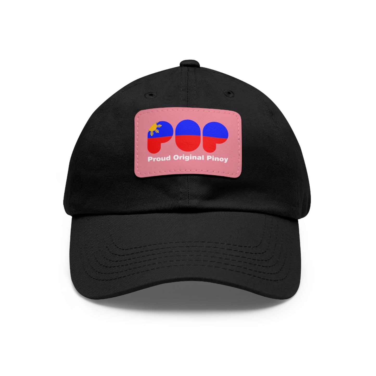 Dad Hat with Leather Patch (Rectangle)