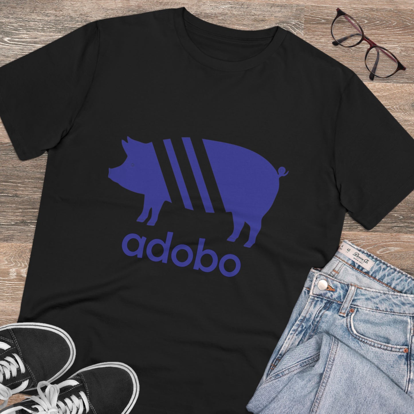 Adobo Pork (in Blue)  Organic Unisex Classic T-Shirt PT1041