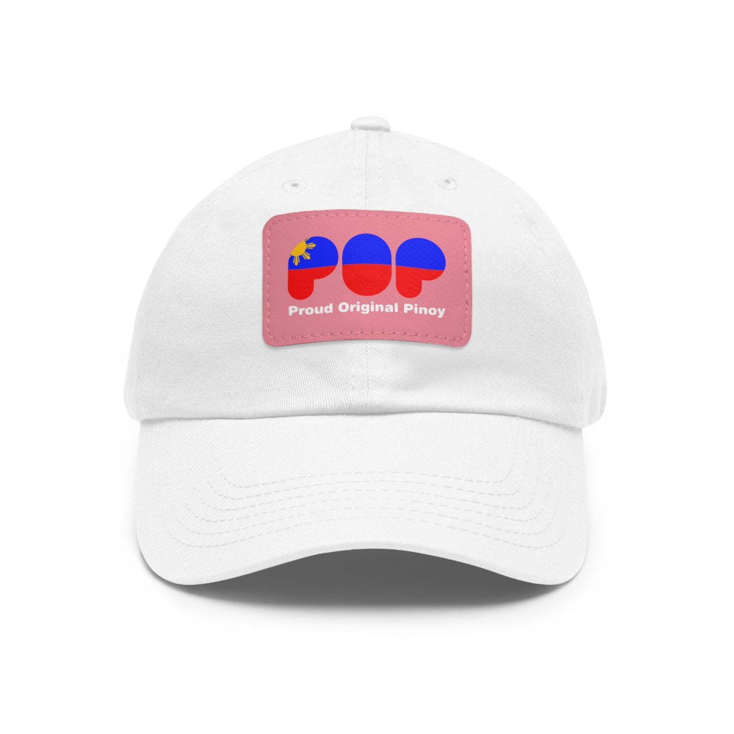 Dad Hat with Leather Patch (Rectangle)