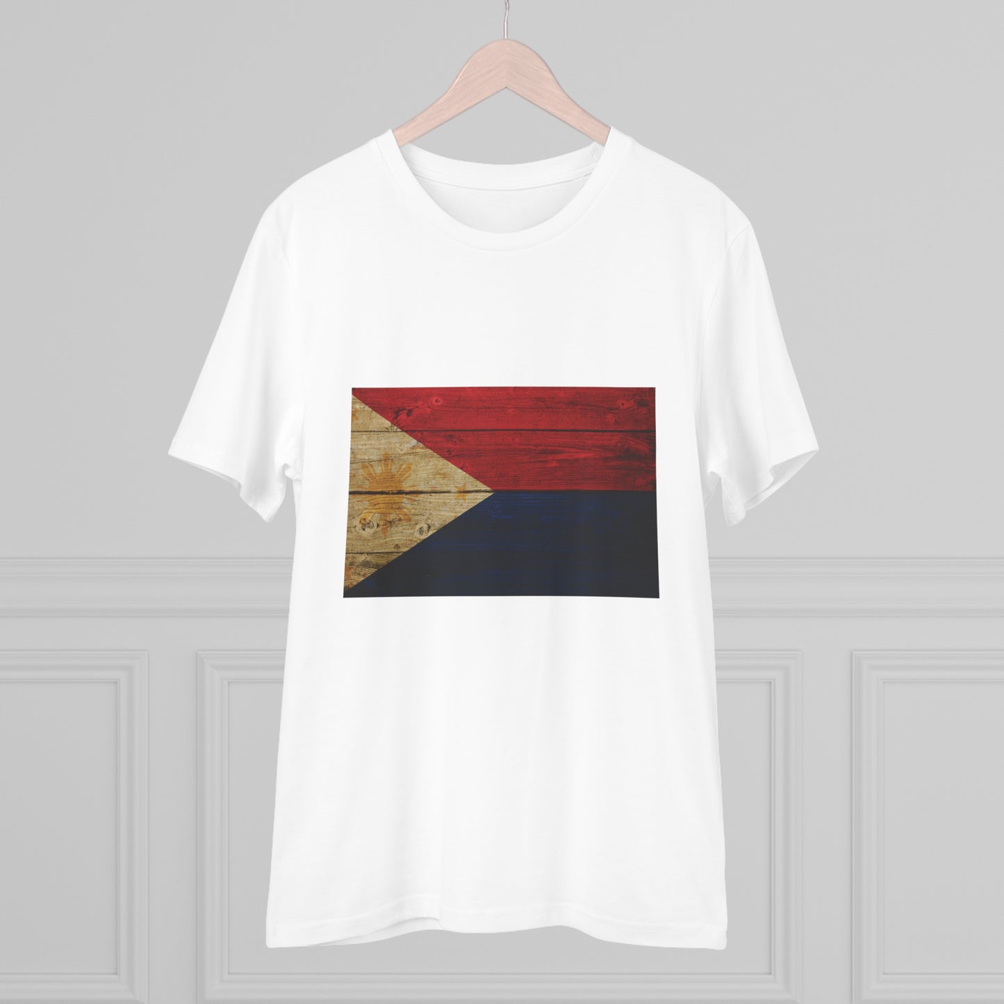 Philippines FLAGS - Wooden Texture - Organic Unisex Classic T-Shirt PT1014