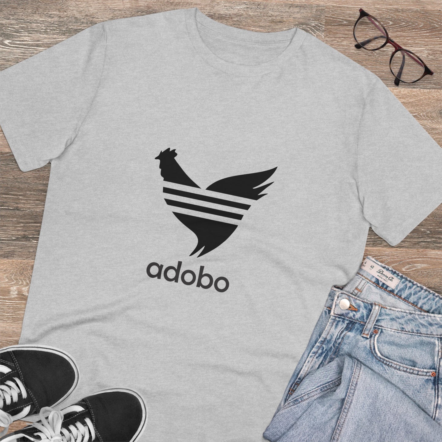 Adobo Logo (white) Organic Unisex Classic T-Shirt PT1006