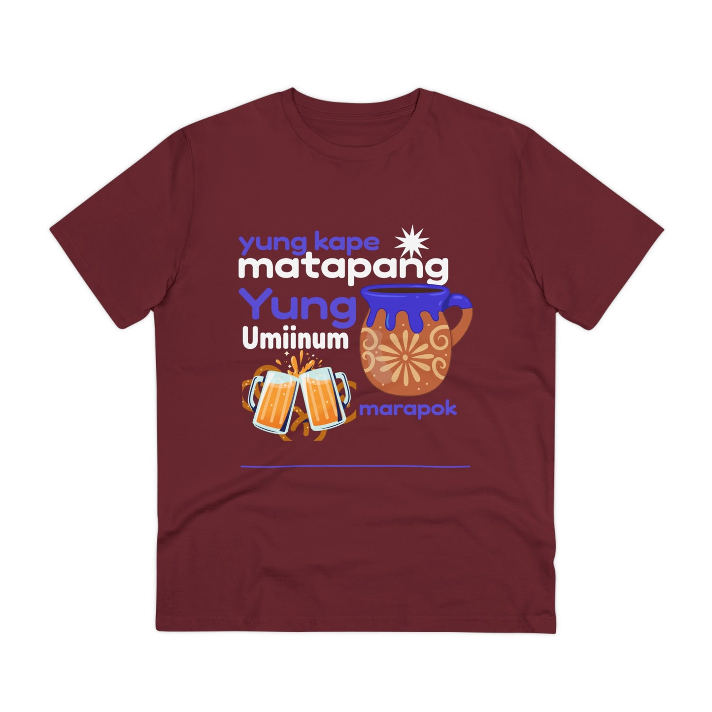 yung kape matapang yung umiinom marupok -Organic T-shirt PT 1065