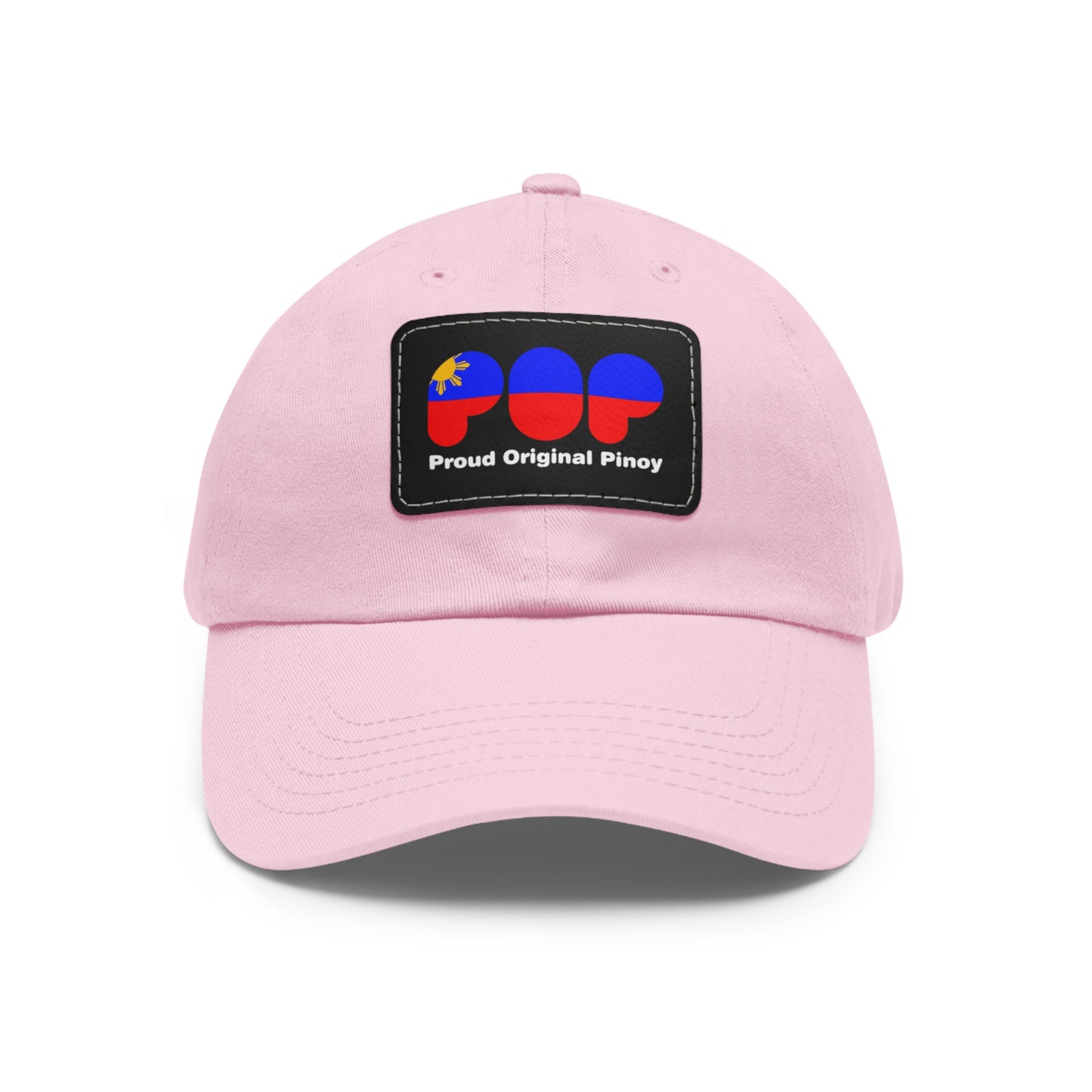 Dad Hat with Leather Patch (Rectangle)