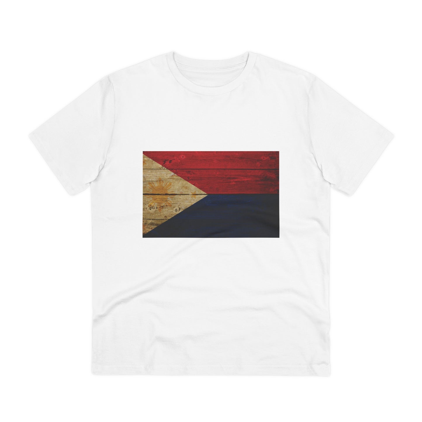 Philippines FLAGS - Wooden Texture - Organic Unisex Classic T-Shirt PT1014