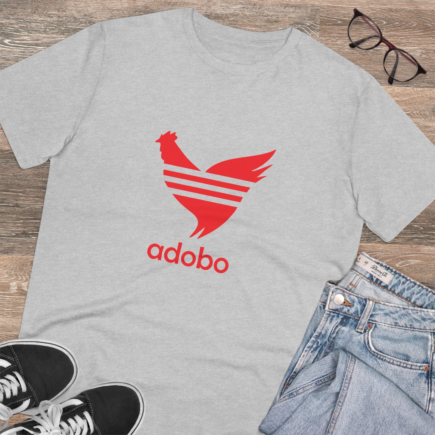 Adobo Logo (Red) Organic Unisex Classic T-Shirt PT1009