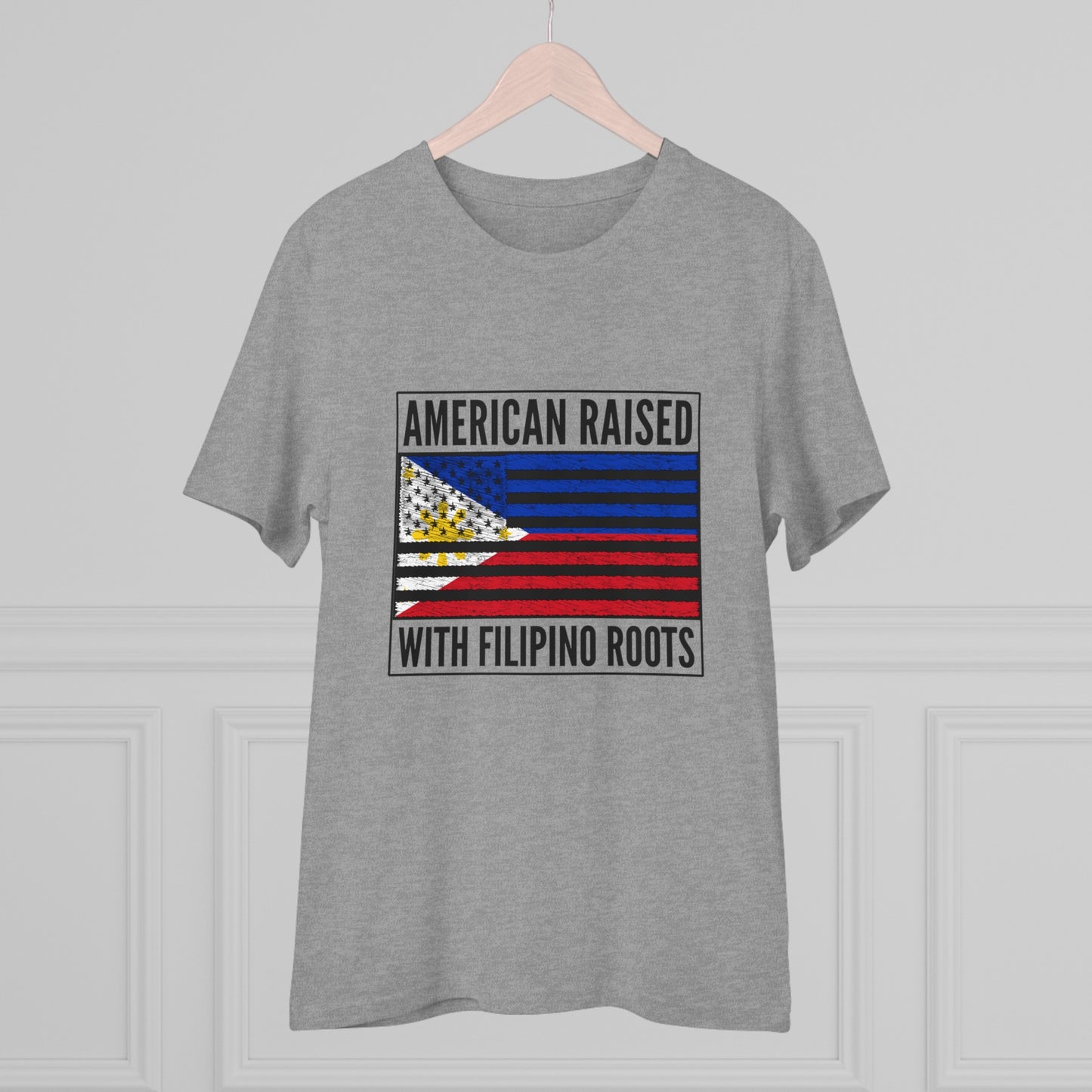 American Raised with Filipino Roots Flag - Organic Unisex Classic T-Shirt PT 1027