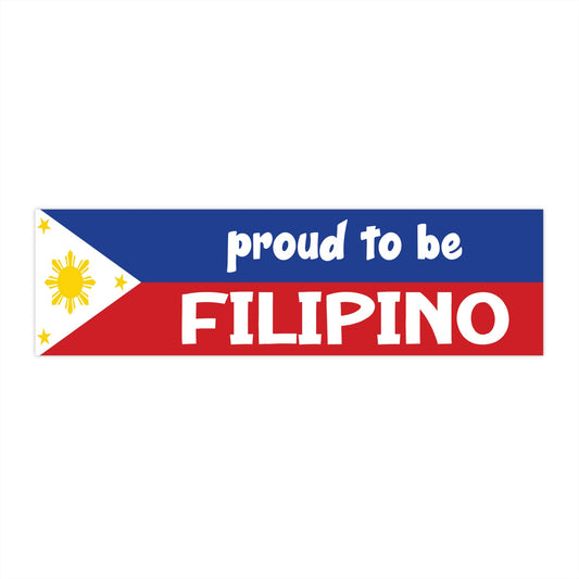 Proud to be Filipino Flag -Bumper Stickers Pt 5010