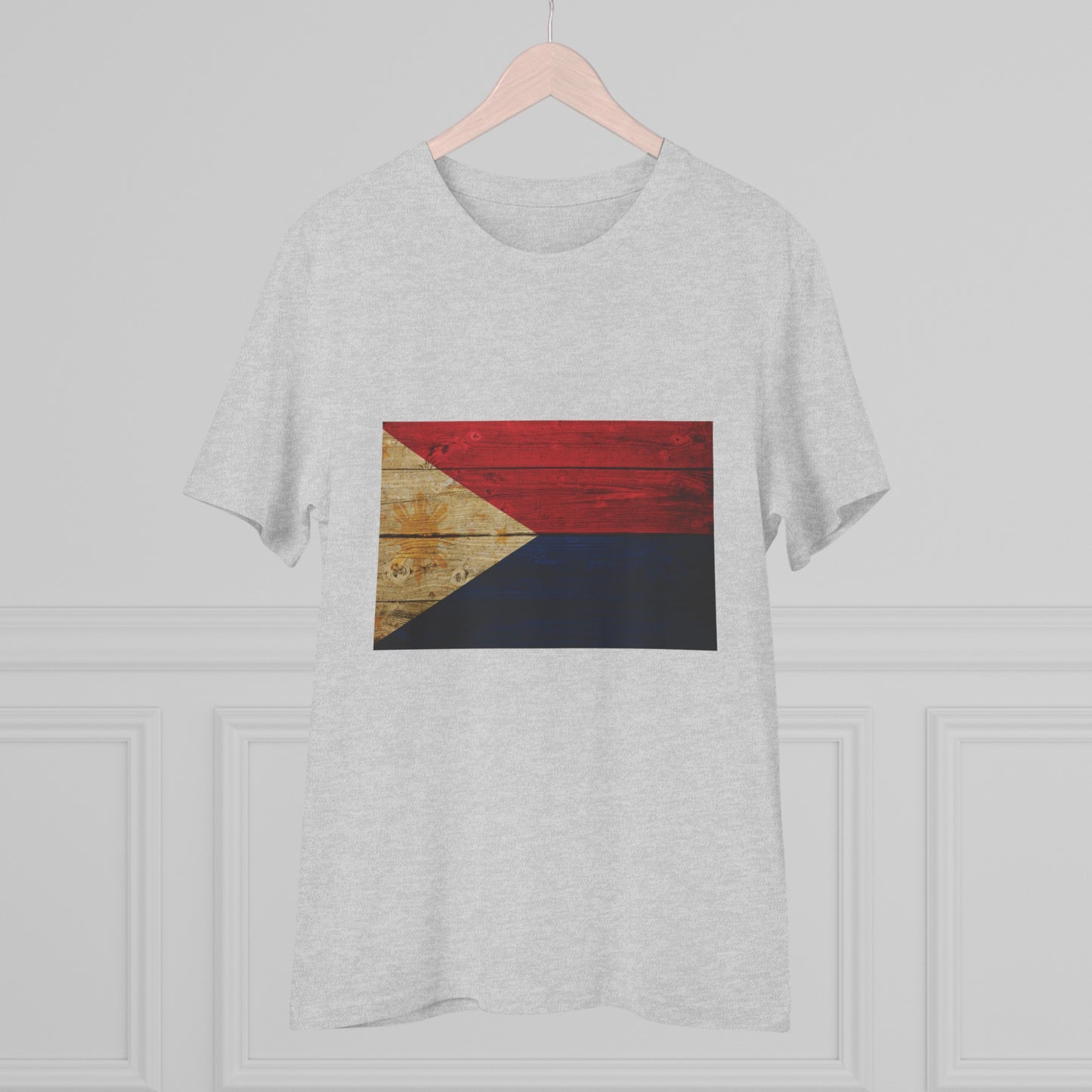 Philippines FLAGS - Wooden Texture - Organic Unisex Classic T-Shirt PT1014